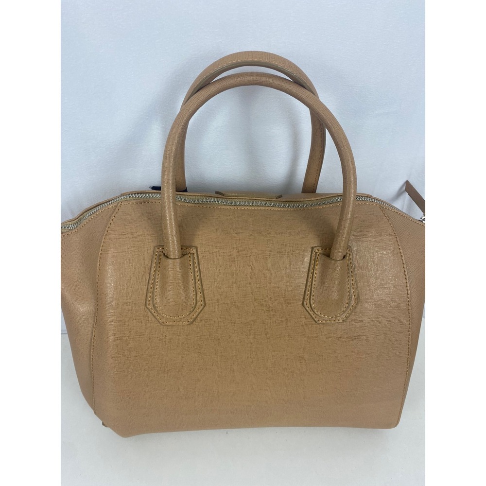 Laura Di Maggio Cappuccino Leather Satchel Crossbody Bag New zipper Minimalist, - Picture 2 of 7